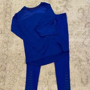 Champion Running set (shirt/leggings/M). Great ventilation details on shirt/pant